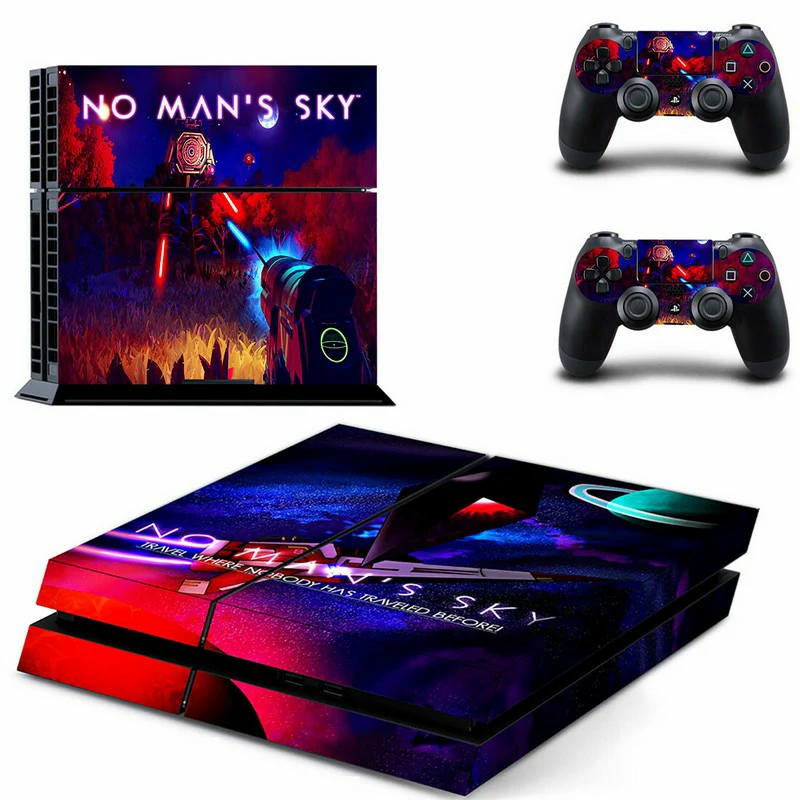 Premium PS4 skin GYTM0499 by ononswitch: durable vinyl wrap in black and teal geometric design. Fits standard PS4 consoles. No residue, simple installation. Black and teal geometric PS4 console skin with subtle texture pattern