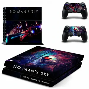 Black and gray geometric PS4 skin design for PlayStation 4 console by ononswitch