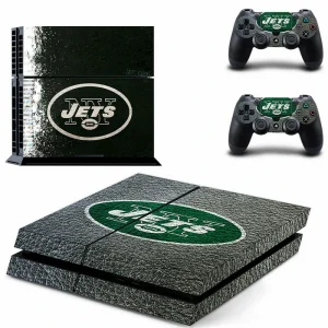 Matte black PS4 skin with subtle geometric pattern for PlayStation 4 console