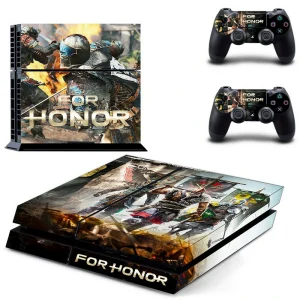 Black and gray geometric PS4 skin design for PlayStation 4 console by ononswitch