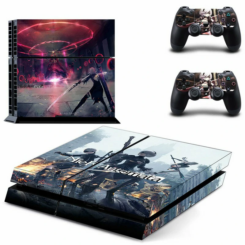 Custom-fit PS4 skin in bold black and teal geometric pattern. Easy to apply, scratch-resistant, and made by ononswitch. Model number GYTM0663. Black and teal geometric PS4 skin with glossy finish for PlayStation 4 console