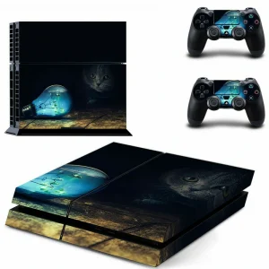 Black and gold geometric PS4 controller skin model GYTM0799 by ononswitch
