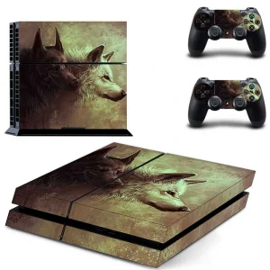GYTM0810 black and gold geometric PS4 console skin for slim model