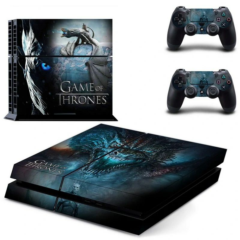 GYTM0968 PS4 skin in sleek matte black with clean lines. Precision-cut for full PS4 coverage, no residue removal. Made by ononswitch for lasting fit and everyday use. Matte black PS4 skin with subtle geometric pattern for PlayStation 4 console