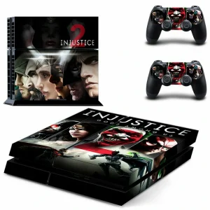 Matte black PS4 skin with subtle geometric pattern for PlayStation 4 console