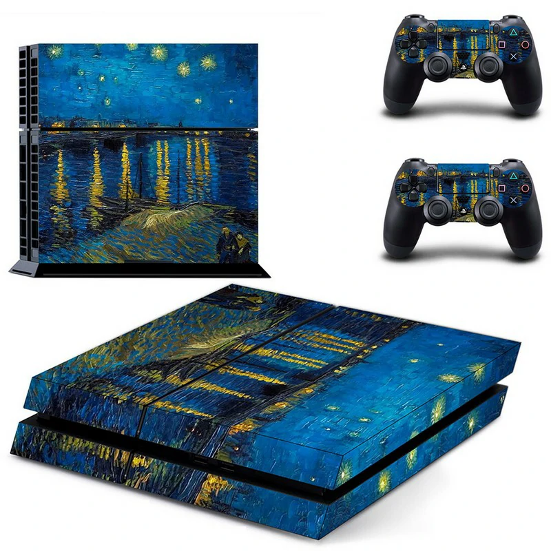 GYTM1086 PS4 skin by ononswitch: a sleek black-and-gold geometric design made for PlayStation 4. Durable vinyl, bubble-free application, exact fit. Black and gold geometric PS4 skin model GYTM1086 by ononswitch