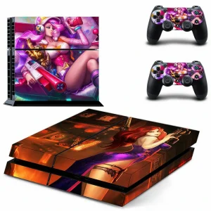 Black and gold geometric PS4 skin design for PlayStation 4 console by ononswitch