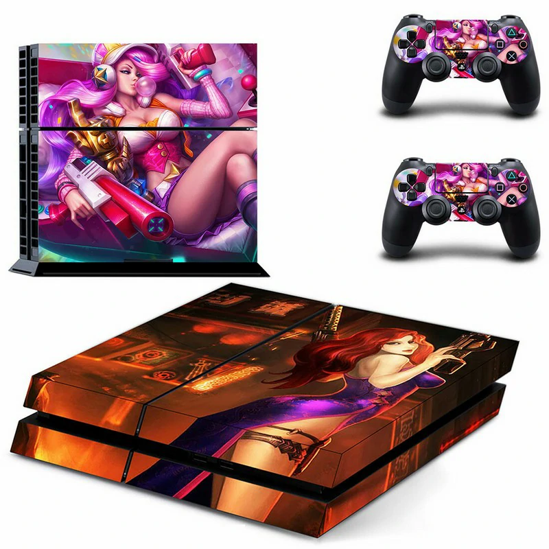 Premium GYTM1099 PS4 skin by ononswitch: matte black base with metallic gold pattern, fits standard PS4 console perfectly. Durable vinyl, bubble-free application. Black and gold geometric PS4 skin design for PlayStation 4 console by ononswitch