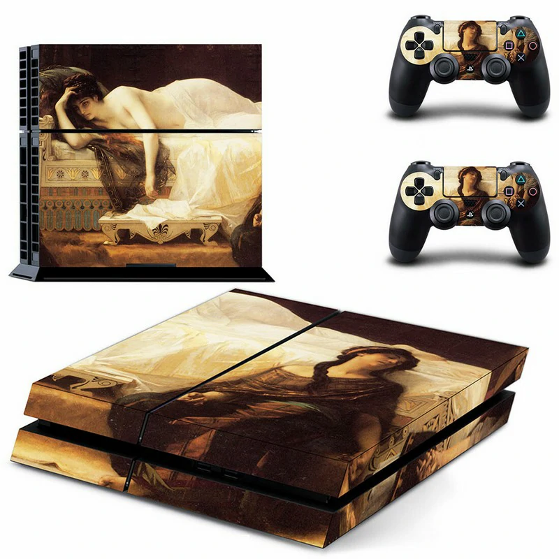 Custom-fit PS4 skin GYTM1108 from ononswitch: durable vinyl, air-release backing, no residue. Designed for PS4 and PS4 Slim consoles. Black and teal geometric PS4 skin design for PlayStation 4 console by ononswitch