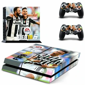 Black and teal geometric PS4 skin design for PlayStation 4 console by ononswitch