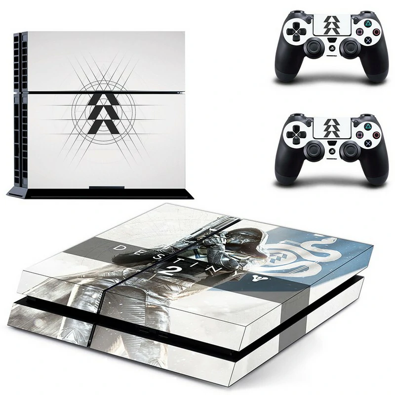 Premium-fit PS4 skin in matte black finish, designed specifically for the original PlayStation 4 console. Easy peel-and-stick application, no residue on removal. Custom matte black PS4 skin with subtle geometric pattern for PlayStation 4 console