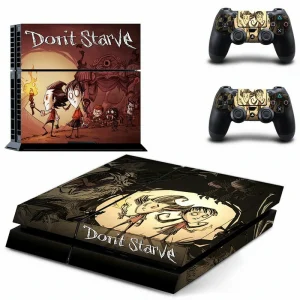 GYTM1256 black and gold geometric PS4 console skin for PlayStation 4 slim