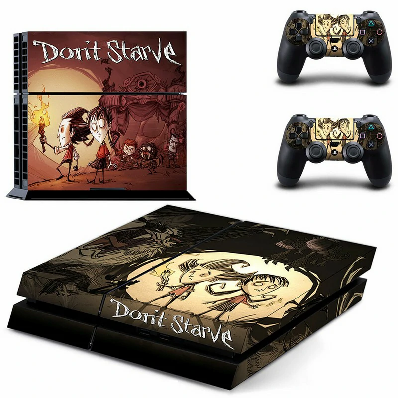 GYTM1256 black and gold geometric PS4 console skin for PlayStation 4 slim