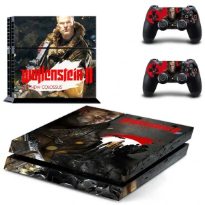 GYTM1260 matte black custom skin for PlayStation 4 console