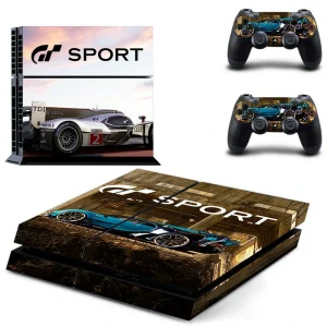 Black and gold geometric PS4 skin design for PlayStation 4 console by ononswitch
