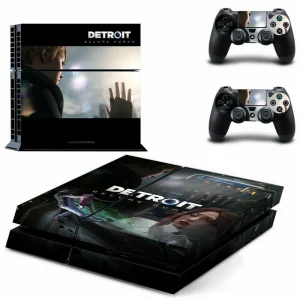 Black and gold geometric PS4 skin design for PlayStation 4 console by ononswitch