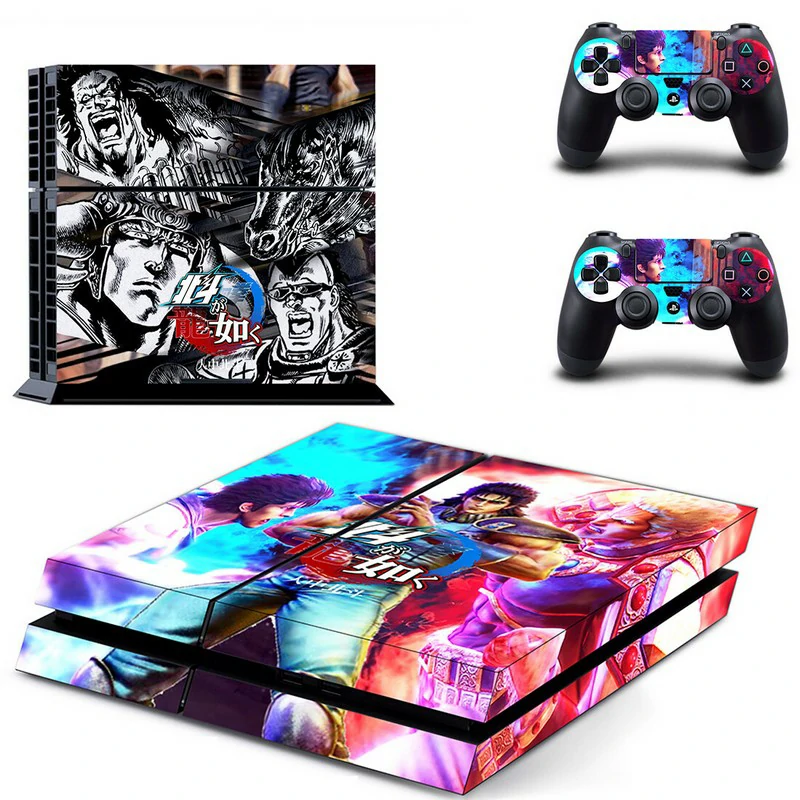Custom PS4 skin GYTM1553 from ononswitch: durable vinyl wrap with precise cutouts for ports and buttons. Designed for the original PlayStation 4 console. Black and teal geometric PS4 console skin by ononswitch