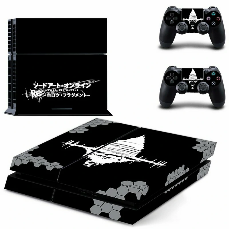 Custom-fit PS4 skin in black and gold geometric pattern. Model GYTM1557 from ononswitch — durable vinyl, no residue, designed specifically for PlayStation 4. Black and gold geometric PS4 skin design for PlayStation 4 console by ononswitch