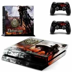 Matte black PS4 skin with geometric pattern, model GYTM1569 by ononswitch