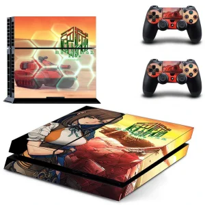 Black and gray geometric PS4 console skin with subtle texture by ononswitch