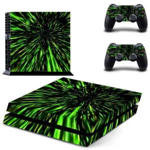 Black and teal geometric PS4 skin design for PlayStation 4 console by ononswitch