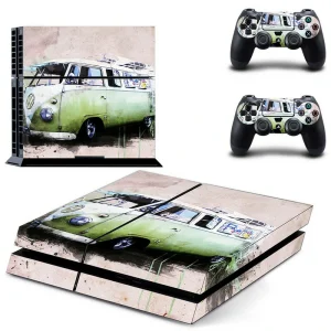 GYTM1717 matte black PS4 skin applied to console