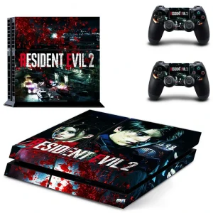 Custom matte black PS4 skin with geometric pattern for PlayStation 4 console