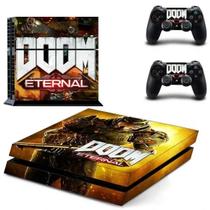 GYTM1850 black and gold geometric PS4 skin for PlayStation 4 console