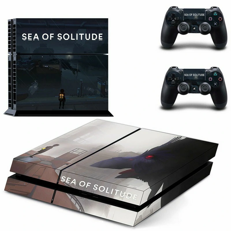Premium PS4 skin GYTM1874 from ononswitch: sleek matte black finish with modern geometric detailing. Fits standard PS4 consoles perfectly. Scratch-resistant and repositionable. Custom matte black PS4 skin with geometric pattern for PlayStation 4 console