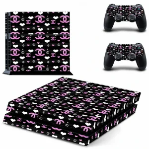 Black and teal geometric PS4 skin design by ononswitch for PlayStation 4 console