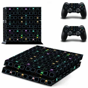 Black and red geometric PS4 console skin by ononswitch, model GYTM2148