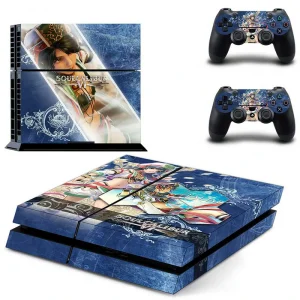Matte black PS4 skin with subtle geometric pattern for PlayStation 4 console