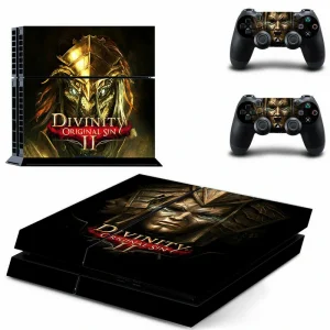 Black and gray geometric PS4 skin design for PlayStation 4 console by ononswitch