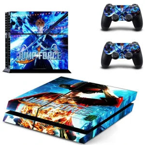 Black and red geometric PS4 skin with glossy finish for PlayStation 4 console