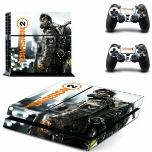Matte black PS4 skin with subtle geometric pattern, model GYTM2473 by Ononswitch