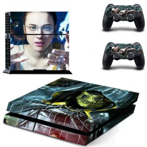 Matte black PS4 skin with subtle texture pattern for PlayStation 4 console