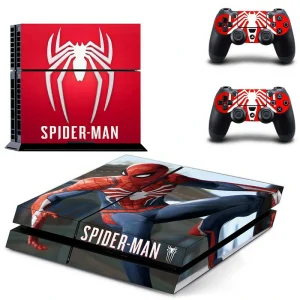 Matte black PS4 skin with subtle geometric pattern for PlayStation 4 console