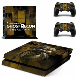Black and gold geometric PS4 console skin by ononswitch, model GYTM2597