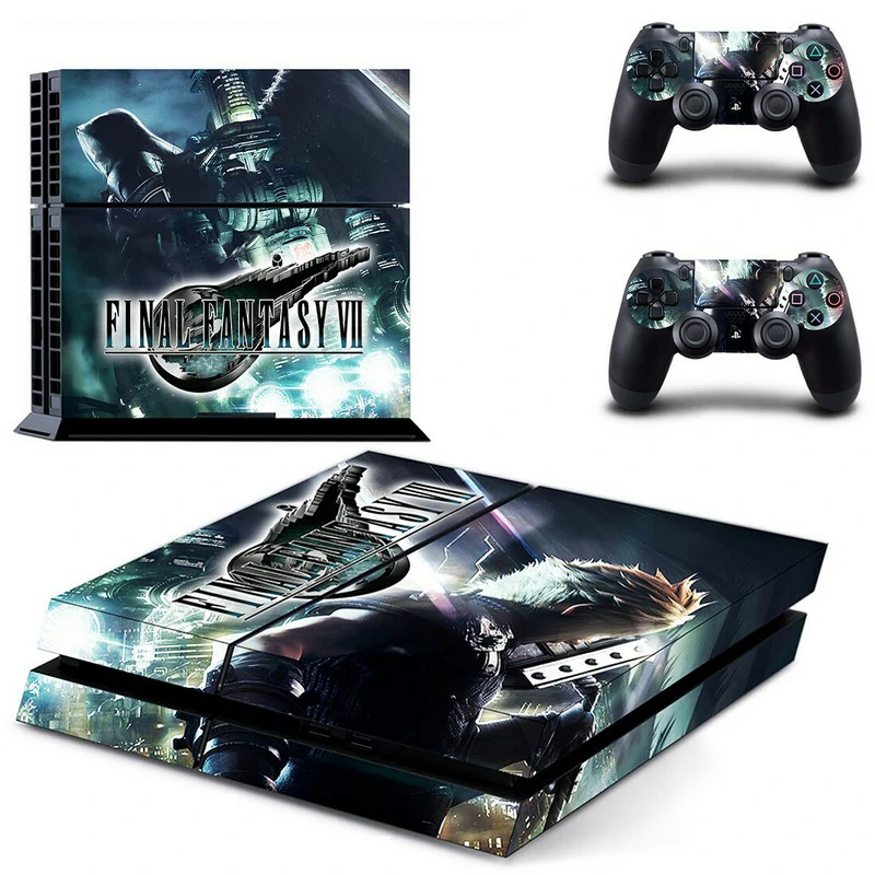GYTM2614 PS4 skin in sleek matte black with fine geometric detailing. Fits standard PS4 consoles perfectly. Durable vinyl, no tools needed. Matte black PS4 skin with geometric pattern for PlayStation 4 console