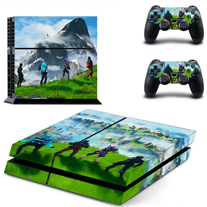 Custom-fit PS4 skin in black and gray geometric pattern. Model GYTM2891 from ononswitch — easy peel-and-stick application, no residue, protects your console. Black and gray geometric PS4 skin with subtle texture for PlayStation 4 console