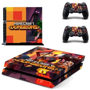 Black and teal geometric PS4 skin design for PlayStation 4 console by ononswitch