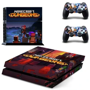 Matte black PS4 skin with subtle texture pattern for PlayStation 4 console