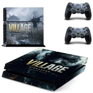 Matte black PS4 skin with subtle geometric pattern for PlayStation 4 console