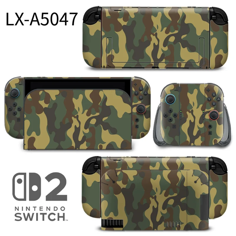 This is a custom-fit Nintendo Switch 2 skin model LX-A5047, offering full-body protection with ultra-thin precision-cut design. Features air-release adhesive for bubble-free application and easy repositioning. Made by ononswitch. Nintendo Switch 2 Skin ononswitch LX-A5047 protective decal cover