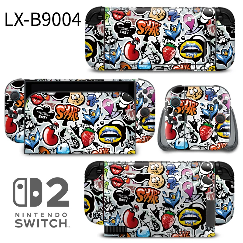 Premium Nintendo Switch 2 skins designed for precise fit and scratch resistance. Features vibrant print durability and smooth matte finish. Made by ononswitch. Nintendo Switch 2 Skins ononswitch Custom Design Protective Cover