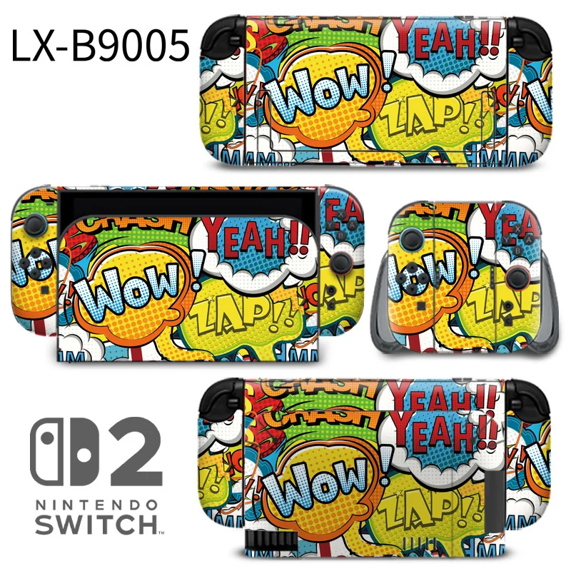 This Nintendo Switch 2 skin (model LX-B9005) offers precise cutouts and durable adhesive for full console coverage. Designed for grip, clarity, and long-term wear without residue. Made by ononswitch. Nintendo Switch 2 Skin ononswitch LX-B9005 Protective Decal Cover