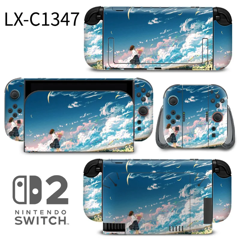 This Nintendo Switch 2 skin (model LX-C1347) offers precise cutouts and smooth matte texture. Designed for durability and effortless installation without residue. Made by ononswitch. Nintendo Switch 2 Skin ononswitch LX-C1347 Protective Decal Cover