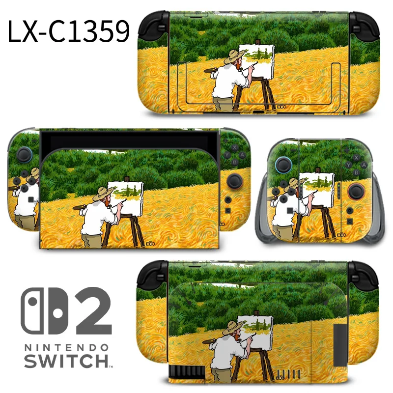 Custom-fit skins for Nintendo Switch 2 designed for full portability and screen/button access. Features durable vinyl with air-release tech for bubble-free application. Made by ononswitch. Nintendo Switch 2 Skins ononswitch custom decal skin cover
