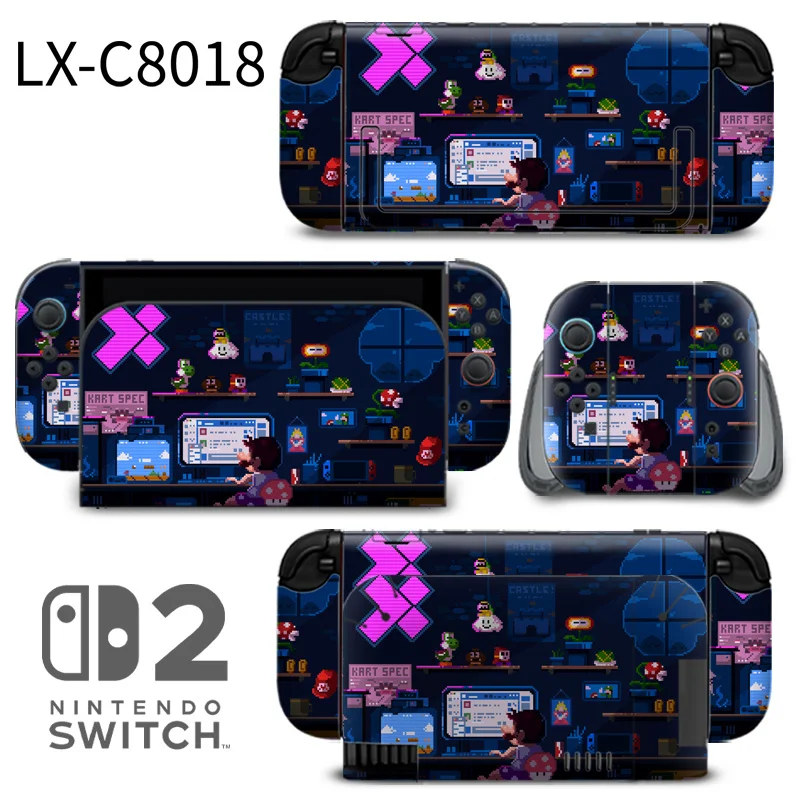 High-quality protective skins designed exclusively for the Nintendo Switch 2 console. Features scratch-resistant film, bubble-free application, and exact-fit alignment. Made by ononswitch. Nintendo Switch 2 Skins ononswitch custom decal skin for console